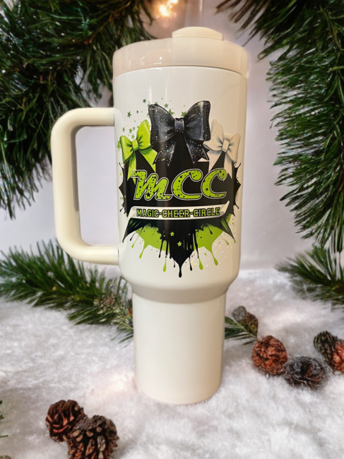 Cup 40oz white - MCC Design 3Bows